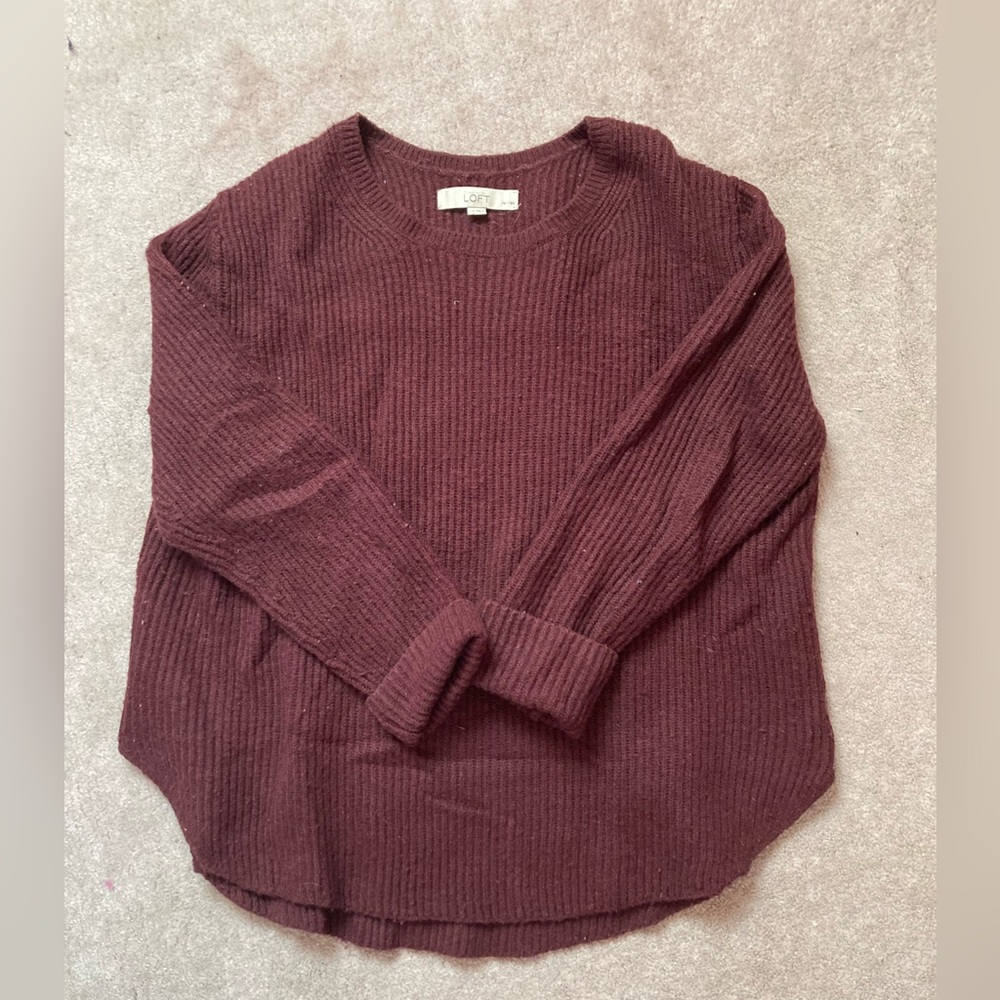 LOFT Burgundy Sweater